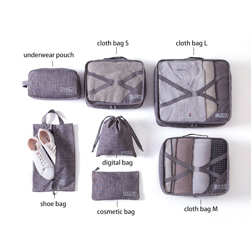 7 in 1 Travel Organizer Bag Set