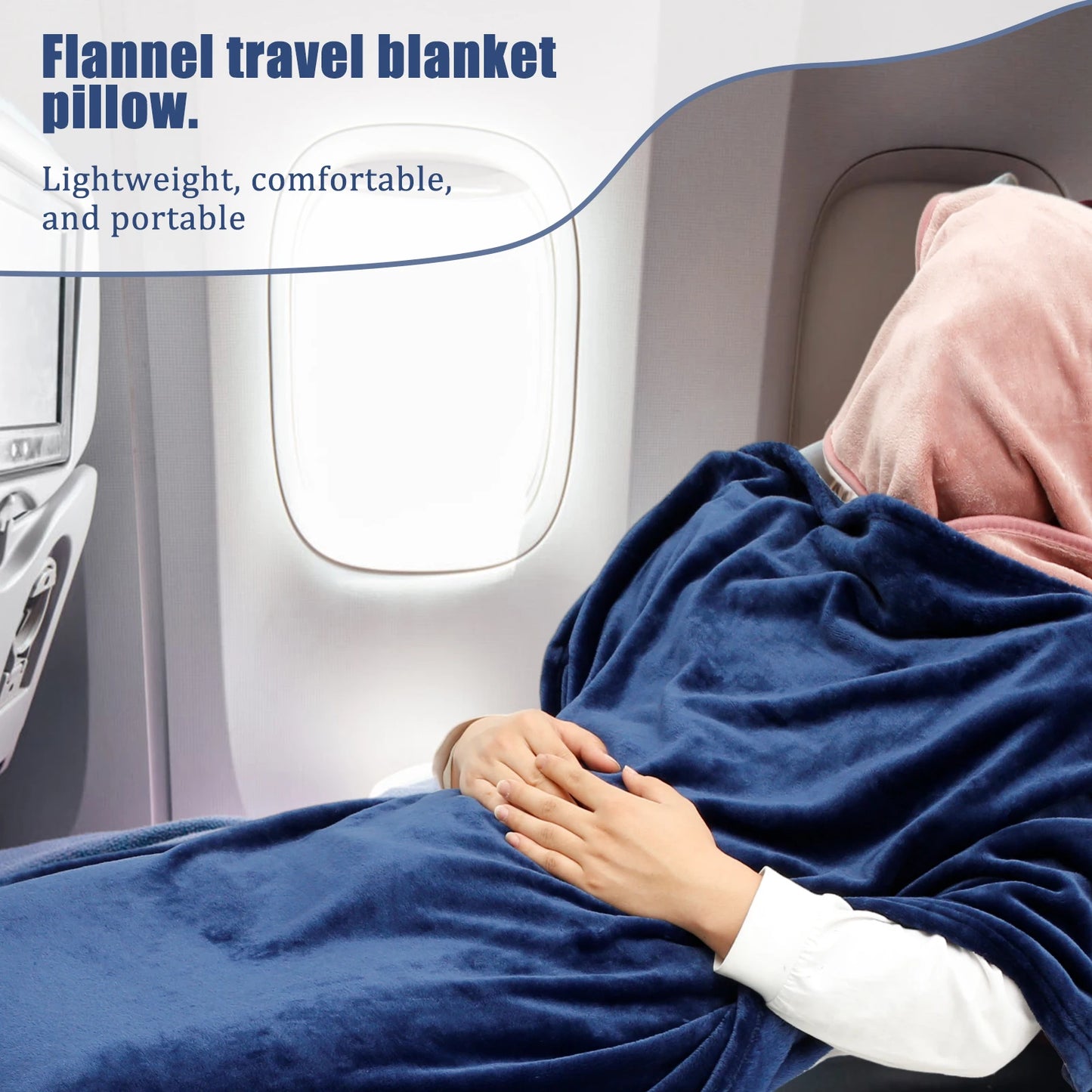 2 in 1 Travel Pillow and Blanket