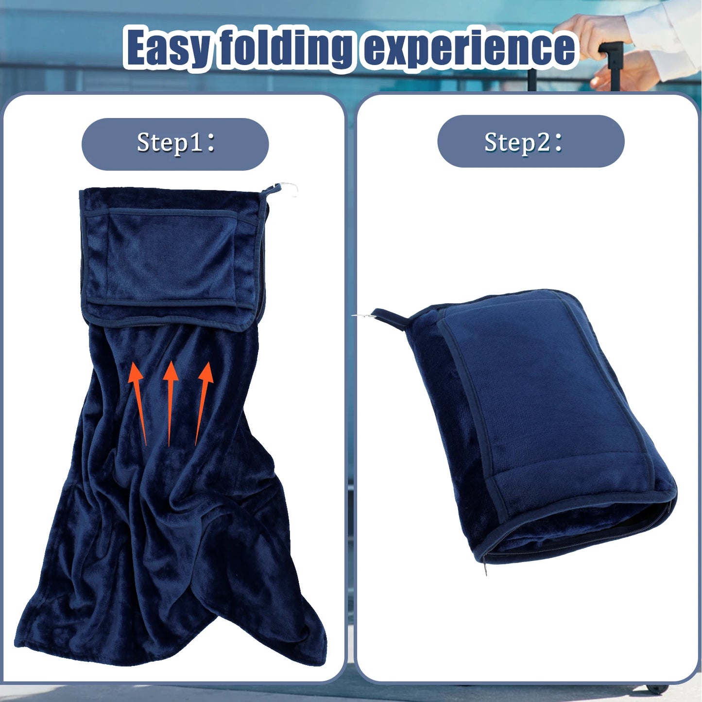 2 in 1 Travel Pillow and Blanket